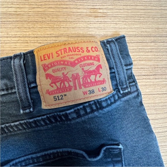 Levi's 512 Men's Blue and White Denim Jeans - Picture 6 of 7